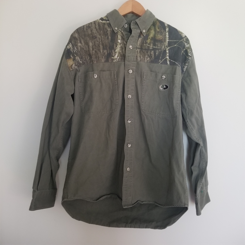 Mossy Oak green long sleeve button down